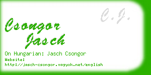 csongor jasch business card